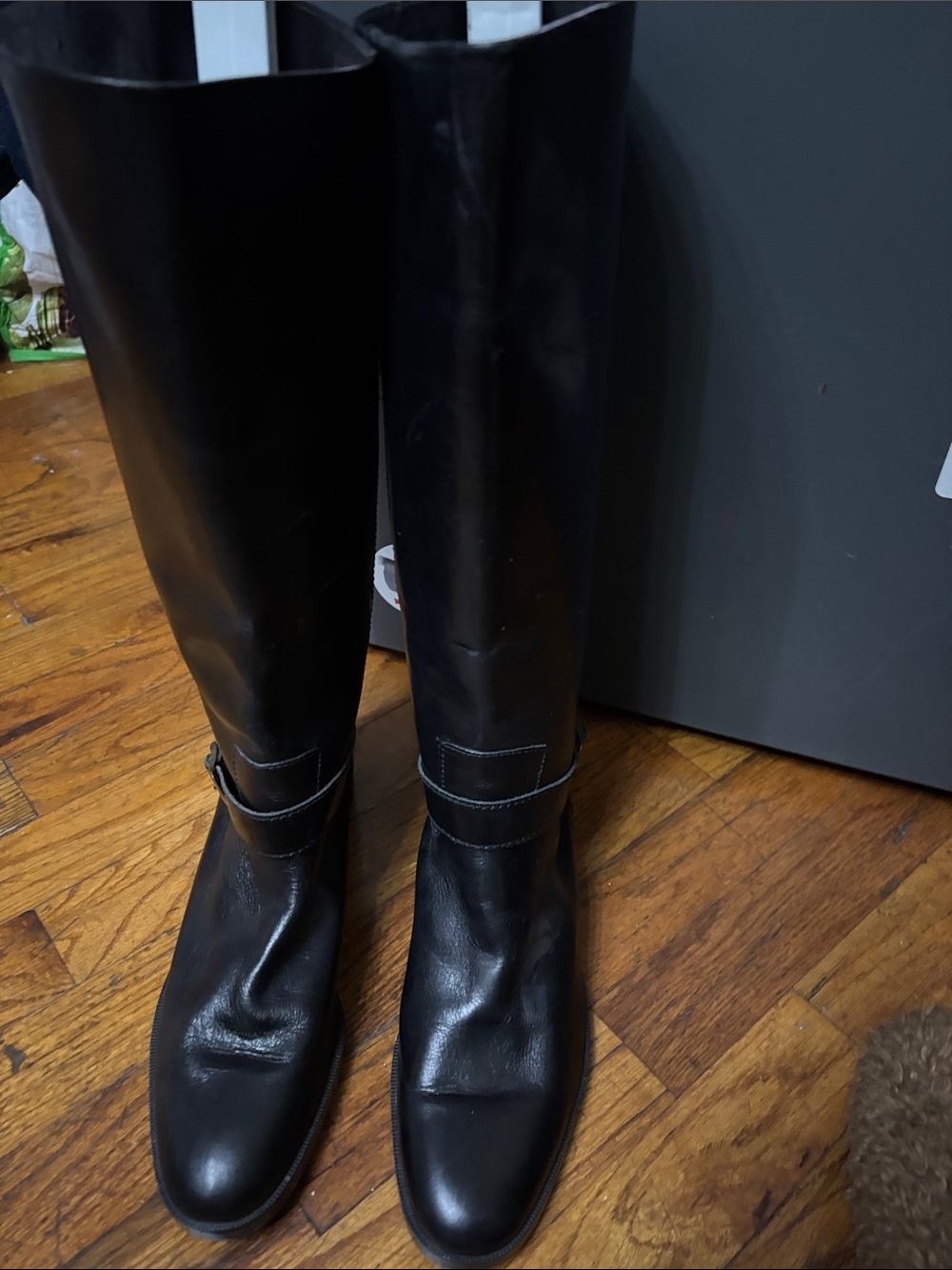 Etienne Aigner Black Over-the-Knee Leather Boots